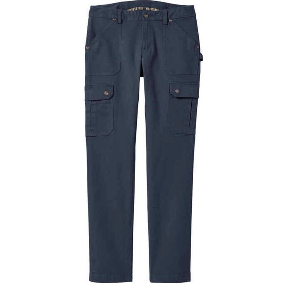 Navy Blue Duluth Trading Co. Slim Leg Cargo Pants for Tall Women - Picture 1 of 7